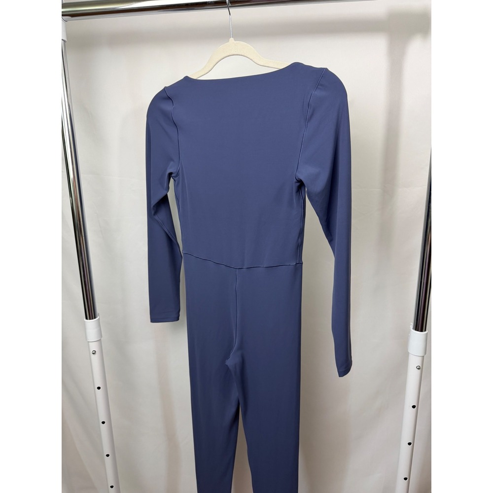 Offline by Aerie Real Me Xtra Long Sleeve Bodysuit Square Neck Blue S NWT - Picture 2 of 12